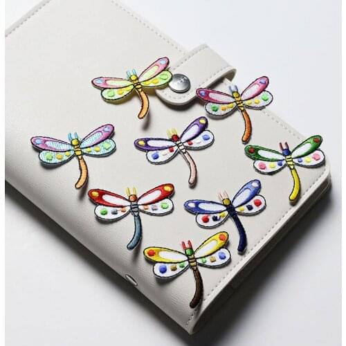 Maxsin 1 Pcs High Quality Embroidered Lovely Color Dragonfly Sticker Garment Accessories Iron On Clothes Patch Decorative DIY