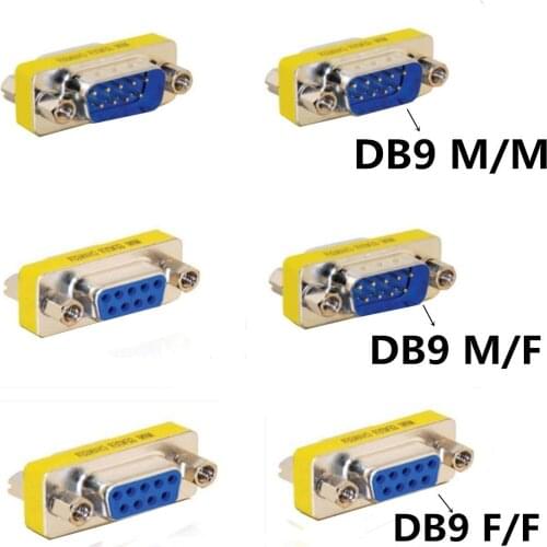 DB9 M/M, M/F F/F Mini Gender Changer