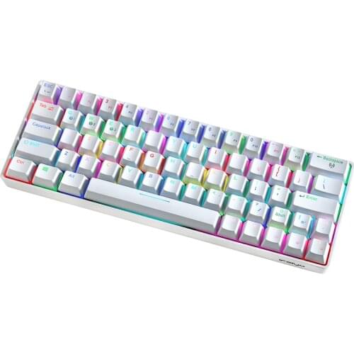 Multi-device Keyboard Compact Mechanical with 64 keys BT Mode 18 RGB Backlit Effects N-key Rollover