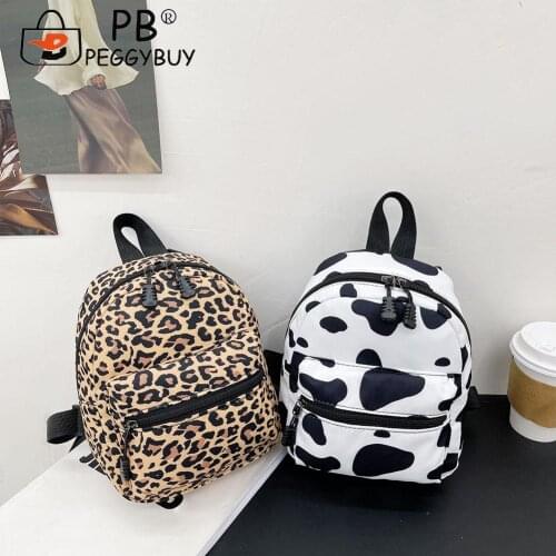 Fashion Women Animal Pattern Backpack Casual All-match Butterfly Printing Nylon Knapsack Preppy Style Travel Shoulder Small Bags