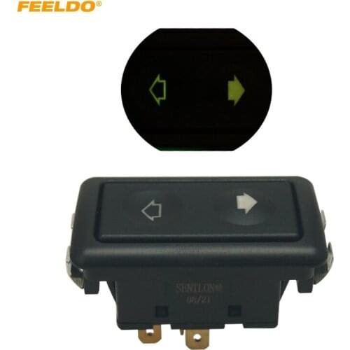 MOTOBOTS 1Pc Universal Metallic Snap Clip-On 6Pins Auto Power Window Switch 10A~30A With illumination Indicator Single Button