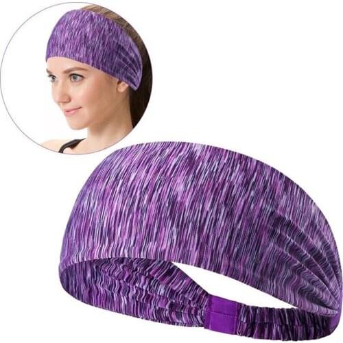 New Women Sport Headband Sweatband Quick Drying Wide Sweat AbsorptionAnti-sweat Sweatband Hairband Scarf Fitness Yoga Running