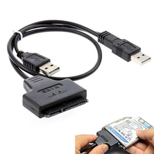 New Hard Disk Drive SATA 7+15 Pin 22 to USB 2.0 Adapter Cable For 2.5 SATA HDD Laptop