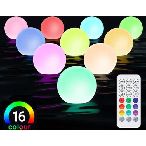 Floating Pool Lights Waterproof Underwater Light LED Ball Lights Outdoor Lighting Swimming Pool Lamps Outdoor Decor Ball Lights