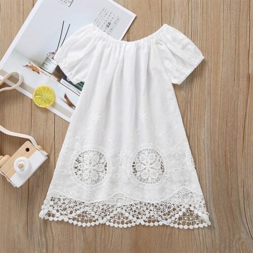 40# Toddler Baby Girls Casual Dresses Ruffle Solid Color Short Sleeve Dress Summer Princess Party Dress Outfits Clothes