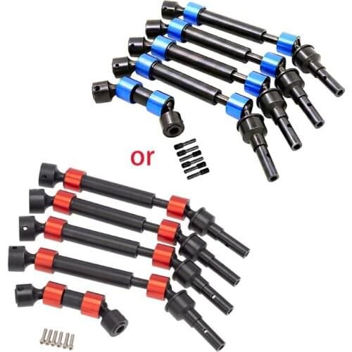 Drive Shafts 5 Pcs Stainless Steel Drive Shafts for Scx10 Cc01 D90 Crawler P31C