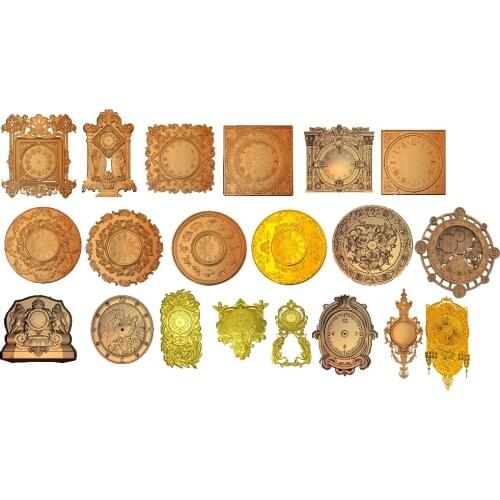 20 pieces clock STL model 3D relief for cnc router carving engraving artcam type3 aspire