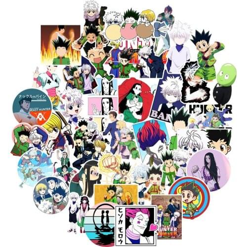 50/100pcs Hunter X Hunter Anime Stickers Laptop Bicycle Guitar Skateboard Sticker Kid DIY Graffiti Waterproof stikers Toy