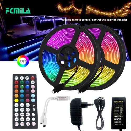 IR control LED Strip 12V RGB SMD 2835 5050 5/10/15/20M Led strip Lighting Color Changing Lights Flexible Neon Strip With Remote