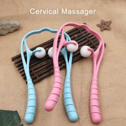 Pressure Point Therapy Neck Massage Tool Pressure Relieve Hand Roller Massage Neck Shoulder Dual Курок Point Self Massager Tools