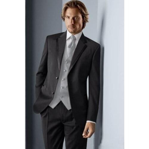 High Quality Mens Suits Groom Tuxedos Groomsmen Wedding Party Dinner Best Man Suits Blazer (Jacket+Pants+Vest+Tie) NO:1012