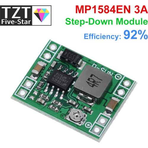 TZT Ultra-Small Size DC-DC Step Down Power Supply Module MP1584EN 3A Adjustable Buck Converter for Arduino Replace LM2596