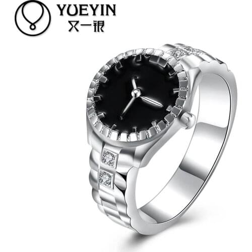 Silver plated jewelry finger ring for lady womens jewelry anillos mujer Vintage Anti allergy bijoux women wedding rings