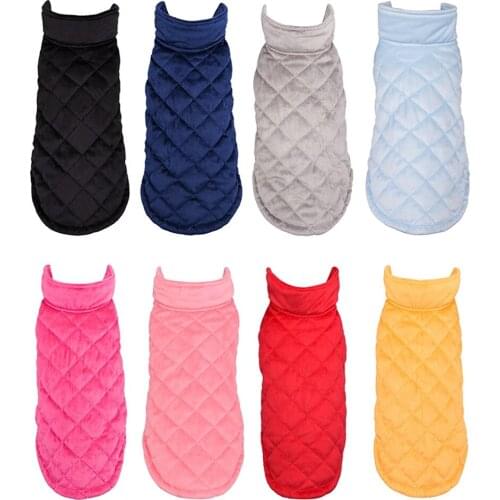 Winter Warm Puppy Pet Jacket Reversible Dog Coat Elastic French Bulldog Clothing 8 Colors Available S-5XL