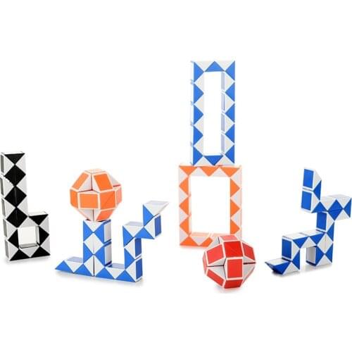 Snake Twist Antistress Cube Folding Deformation Ruler Magic Transformable Kids Puzzle Educational Toy Fidge Autism Toy Children