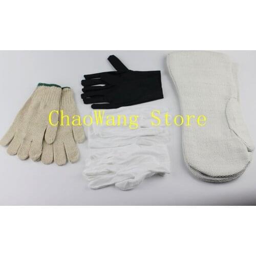 1Pair white gloves Cotton yarn glove nylon glove High temperature gloves jewelry gloves