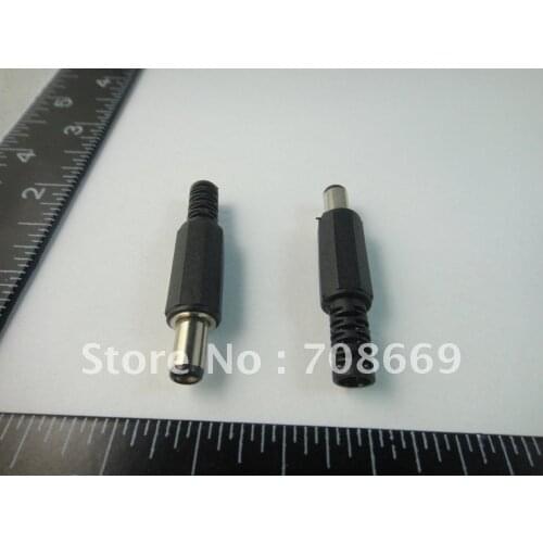 10pcs 2.1mm x 5.5mm Male DC Power Plug Jack Adapter Connector Plastic Cover