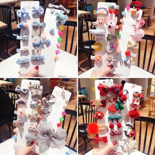 26 Pcs/Set Raindo New Children Cute Candy Cartoon Flower Oranment Hair Clips Girls Lovely Hairpins Kids Hair Accessories Gift