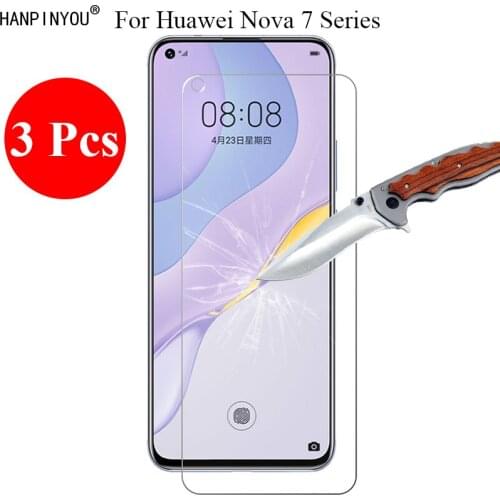 3 Pcs/Lot New 9H 2.5D Tempered Glass Screen Protector For Huawei Nova 7 Nova7 7i SE Protective Film