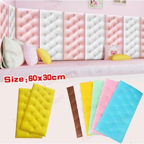3d Three-dimensional Self-adhesive Wall Sticker Thick Tatami Anti-collision Wall Cushion Childrens Room Bedroom Cushion