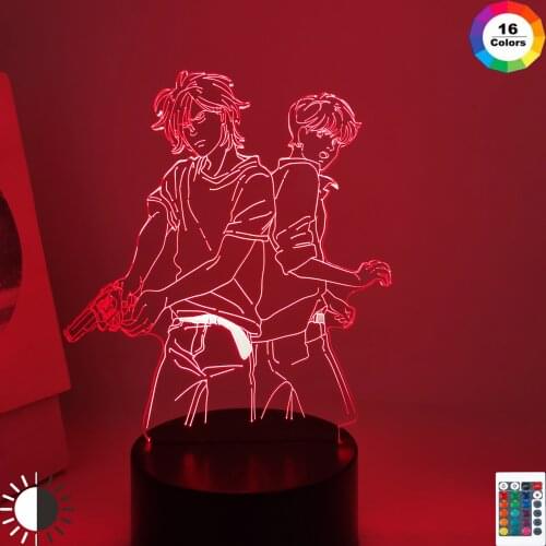 Banana Fish Led Night Light Anime for Bedroom Decor Child Kids Birthday Gift Manga Gadget Dropshipping Banana Fish Lamp