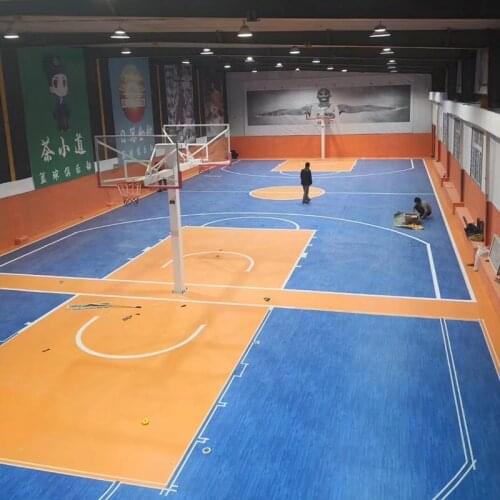 Beable Eco Friendly Basketball Surface PVC Sports Floor Customized Flooring Indoor Basketball Court