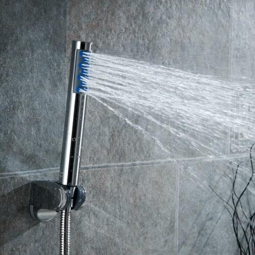 BECOLA Factory direct sales Round shower hand Blue shower head Fashion Chrome Shower free shipping