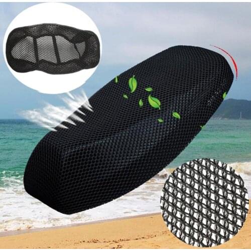 Summer Scooter Motorcycle Electric Bicycle Net Seat Cover Anti-Slip Waterproof Cooling Breathable 3D Mesh Seat Cover Cushion
