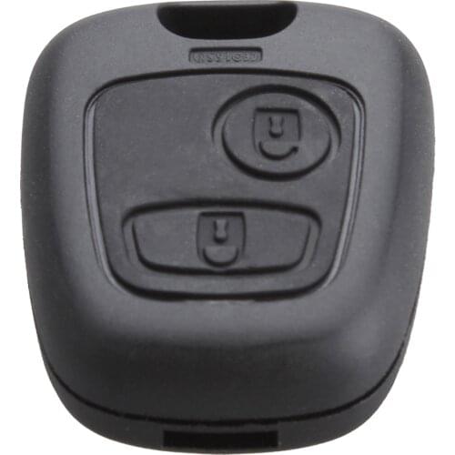 2 Buttons Black Car Key Remote Entry Replacement Fob Car Key Shell Car Case Fit for Peugeot 106 107 206 207 307 406 407