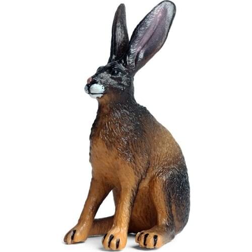 New Simulation Wild Animal PVC Solid Rabbit Model Action Figure Collection Miniature Cognition Educational Toy for Children Gift
