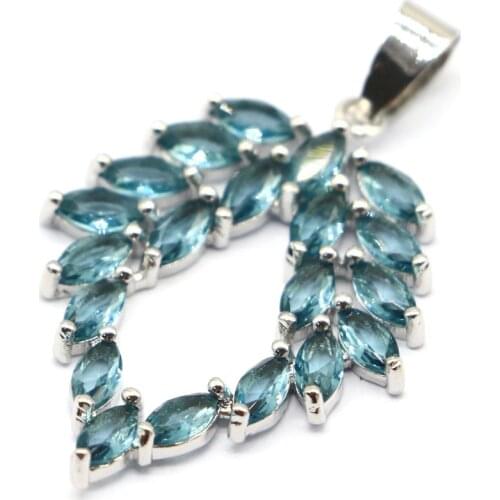 29x15mm Elegant 18x13mm Created Fire Rainbow Mystic Topaz Womans Gift Silver Pendant