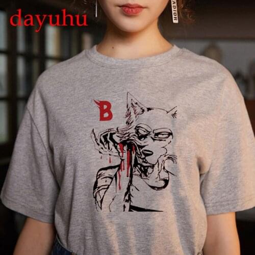 Beastars T Shirt Legoshi Tshirt Men Kawaii Cartoon Harajuku Unisex Tops Graphic Tees New Japanese Anime Casual Streetwear Male