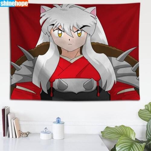 Custom Inuyasha tapestry wall hanging tapestry home decoration rectangle bedroom wall art tapestry 140X250cm