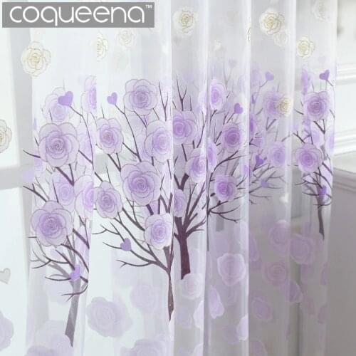 Ready Made Window Tulle Curtains for Living Room Bedroom Sheer Panel Voile Curtain for Kitchen Cafe Door Window Treatment, 1 PCS