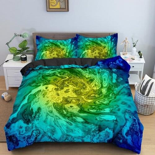 3D Abstract Mudslide Bedding Set Single Double King Queen Psychedelic Marble Quilt Duvet Cover With Pillowcase 2/3pcs Bedclothes