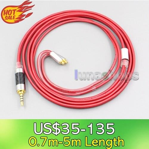 LN006220 3.5mm 2.5mm 4.4mm Balanced Pure PCOCC Earphone Cable For Shure se215 se315 se425 se535 Se846 MMCX