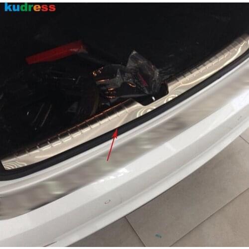 For Hyundai Sonata 2015 Stainless Steel Interior Rear Bumper Protector Sills Trunk Lid Tread Plate Threshold Pad Pedal Trim 1pcs