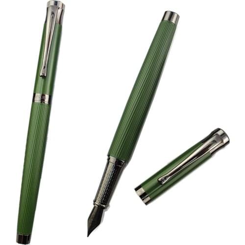 Wing Sung Metal Fountain Pen Matte Barrel Morandi Season Color Iridium Fine Nib 0.5mm Ink Pen Office Business Writing Gift