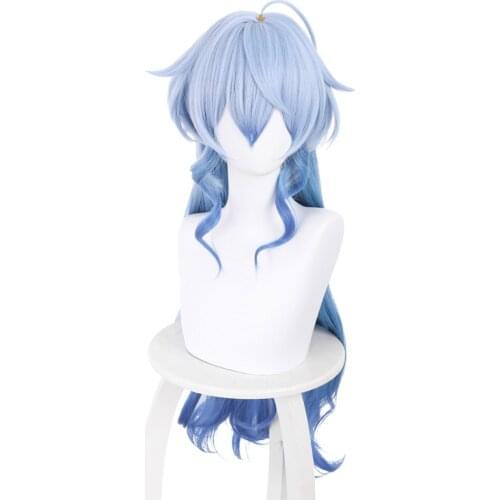 Genshin Impact Ganyu Cosplay Wig Heat Resistant Synthetic Hair Carnival Halloween Party Props