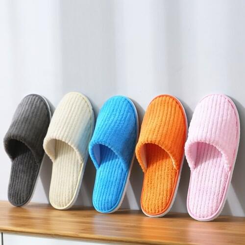 5 Pairs Winter Slippers Men Women Hotel Disposable Slides Home Travel Sandals Hospitality Footwear One Size on Sale