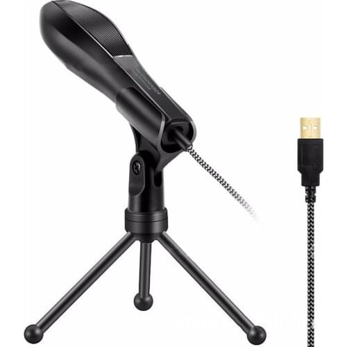 Professional USB Microphone Condenser Recording Microphone with Stand Clip for Computer YouTube Live Streaming Gaming Recording