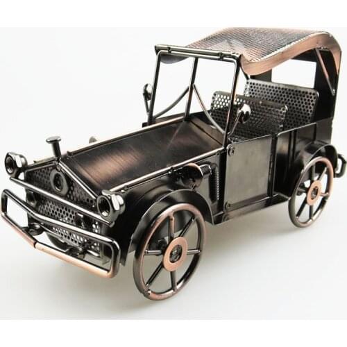Retro wrought iron Classic car model craft Office home creative decoration ornament Miniature Desktop Art Ornaments