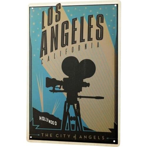 SINCE 2004 Tin Sign Metal Plate Decorative Sign Home Decor Plaques Bar Party Wall Decoration Los Angeles CA Hollywood Camera