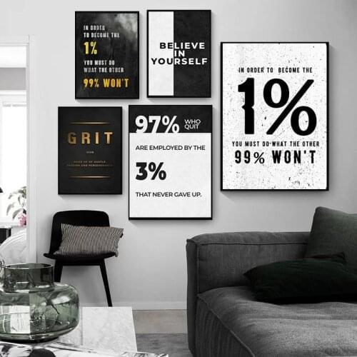 Modern Motivational Artwork Inspirational Quotes Posters and Prints on Canvas Art Painting Pictures Home Office Wall Decoration