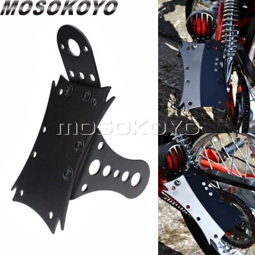Universal Motorcycle 3/4" 20mm Axle Side Mount Taillight Frame License Plate Holder Bracket For Harley Cruiser Chopper Bobber