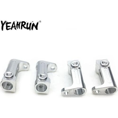YEAHRUN 4Pcs Metal Lateral Pedal Mount Accessories for Axial SCX10 1/10 Scale RC Crawler Car Truck Parts