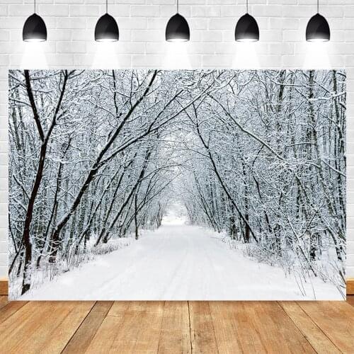 Yeele Forest Background Baby Photocall Photography Winter Path Branches Snowfield Snowflake Backdrop Photo Studio Photophone