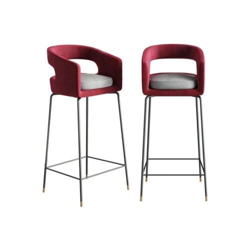 Chinafurniture Creative chair designer simple fashion backrest bar stool Nordic Bar & Cafe light luxury high chair