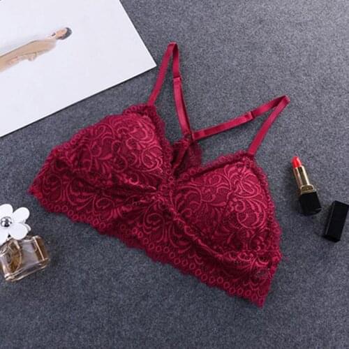 Women Sexy Sports Bra Floral Sheer Lace Bralette Bustier Crop Top Yoga Bra Padded Lined Fitness Gym Yoga Top Sportswear