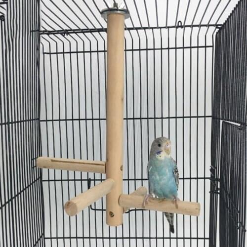1 Set Bird Toys Parrot Perch 4 Layer Stages Toys Natural Wood Rotating Ladder Bird Parakeet Cage Birds Accessoires